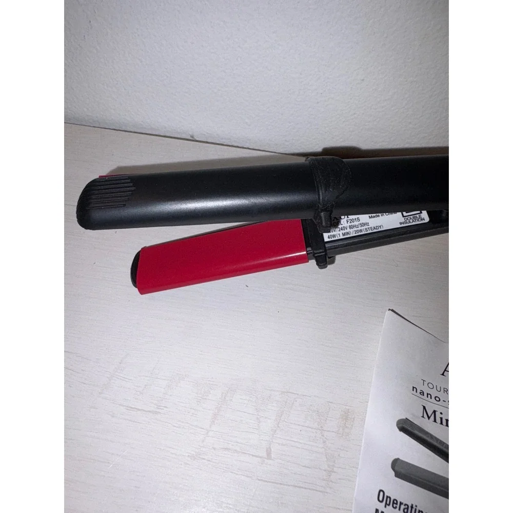 AXUF Mini Styler HD Flat‎ Iron Tourmaline Nano-Silver Technology Travel Size